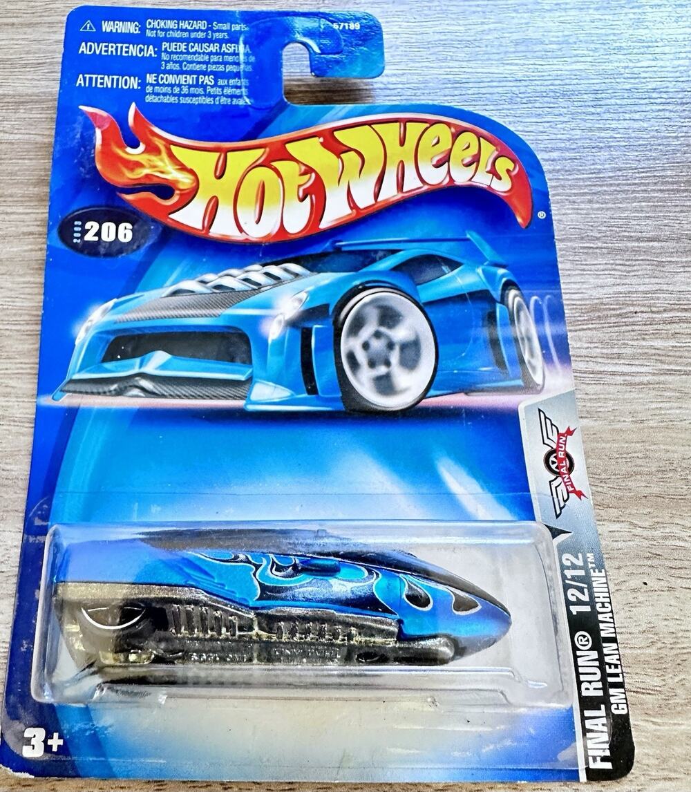 Hot Wheels 2003 Final Run Series #206 GM Lean Machine Blue 12/12 H16